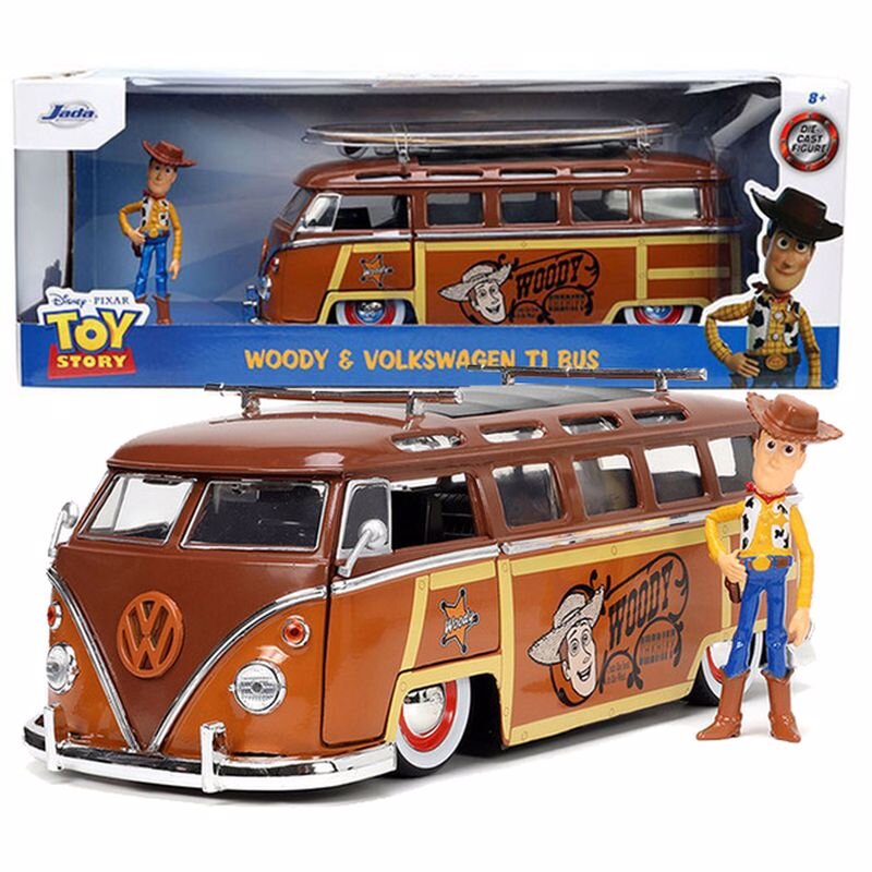 スポーツトイ・アクショントイ Turning Point - One Way Ticket Grade5 Jada Volkswagen T1 Kahverengi Otobüs Şerif Woody Figürlü