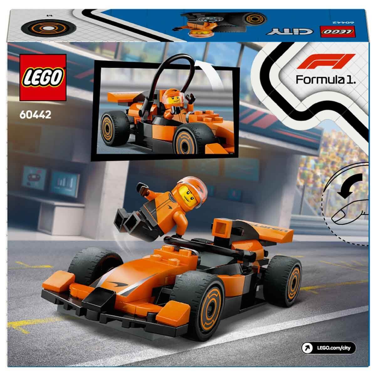 シャンソン3点セット LEGO City McLaren Yarış Arabalı F1 Sürücüsü 60442