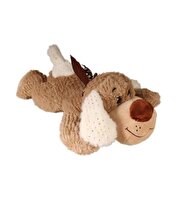 Parlak Desenli Kahverengi Köpek Peluş 60 Cm