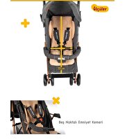 Rival Sweet Tam Yatar Baston Bebek Arabası Gold Antrasit RV111