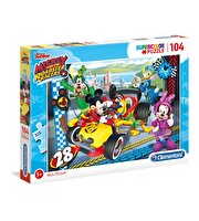 Clementoni 104 Parça Disney Junior Mickey and the Roadster Racers Supercolor Puzzle