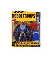 Transform Set Robot ve Araba 2'si 1 Arada Figür Seti Mavi