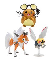 Pokemon Battle 3'lü Fi̇gür Seti̇ Dedenne Lycanroc Ninjask