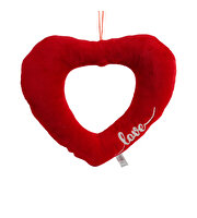 Love Nakışlı Kalpli Yastık 35 Cm Peluş
