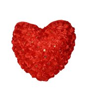 Halley Güllü Kalp Peluş Yastık 40 cm.