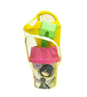 Pembe Kapaklı Koyu Sarı Suluklu Kova Seti 1011