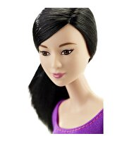 Barbie Sonsuz Hareket Bebeği Kumral Mor Tişörtlü DHL84
