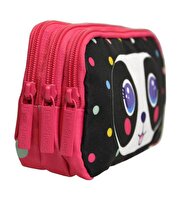 Kaukko Kids&Love 3 Bölmeli Cute Face Panda Kalem Çantası