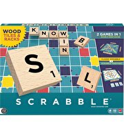 Scrabble İngilizce Ahşap 2'si 1 Arada Harfli Kelime Oyunu JGR61