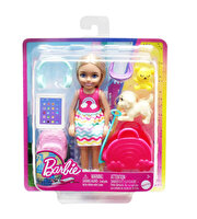 Barbie Seyahatte Chelsea Bebek ve Aksesuarları
