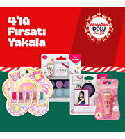 4’lü Yılbaşı Kozmetik Seti: Göz Farı, Dudak Parlatıcısı, Oje ve Saç Tebeşir Seti