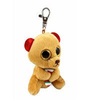 TY Beanie Boos Bella Brown Bear W/Candy Cane Clip