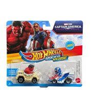 Hot Wheels RacerVerse İkili Arabalar Red Hulk & Captain America HXT35
