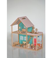 Ahşap Merdivenli Ev 1003 Mavi