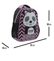 Muggle Tek Bölmeli Panda Siyah Anaokulu Sırt Çantası 7327
