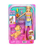 Barbie Pets Paten Macerası Bebek ve Sevimli Köpek Oyun Seti JMJ44