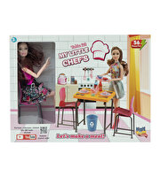 My Little Chef Table Mutfak Seti  Çiçekli Elbiseli Bebek
