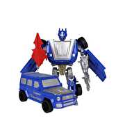 Transform Set Robot ve Araba 2'si 1 Arada Figür Seti Mavi