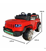 İznik 12 Volt Çift Kişilik Uzaktan Kumandalı Akülü Araba Kırmızı