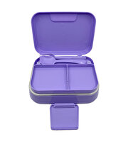 Kuromi Çelik 2 Bölmeli Mor Beslenme Kutusu