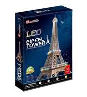 Fransa Eiffel Kulesi LED Işıklı 3D Puzzle 82 Parça