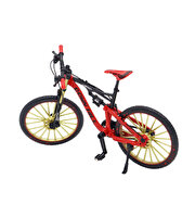 1:10 Die Cast 6A Siyah Dağ Bisikleti Kırmızı Sele