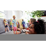 Barbie Yakışıklı Ken Bebekler Karpuz Desenli Gömlek ve Pembe Şortlu GYB04