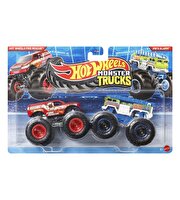 Hot Wheels Monster Trucks Güçlü İkili 1:64 Arabalar Hot Wheels Fire Rescue & HW 5 Alarm JLV86