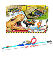 Express Wheels 2 Araçlı Dinozor Rampası