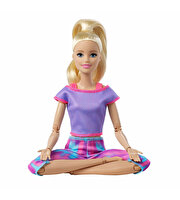 Barbie Sonsuz Hareket Bebeği Mor Renkli Spor Kıyafeti ile Sarışın GXF04