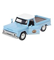 Sesli Işıklı Metal Çek Bırak Klasik Picup Mavi