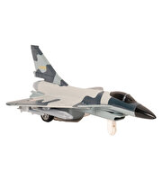 Metal Çek Bırak Savaş Uçağı J-10 Açık Gri
