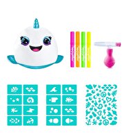 Airbrush Plush Squishy Peluş Neon Narwhal