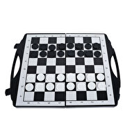 Çantalı 3’lü Dama Tavla ve Satranç Oyun Seti