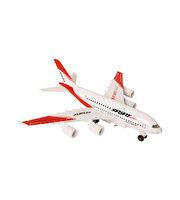 Çek Bırak Die Cast Uçak A380 Kırmızı