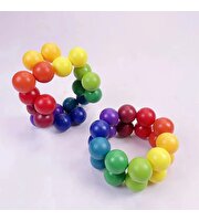 3D Gökkuşağı Renkli Plastik Eğitici Dekompresyon Toplar