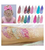 Lukky Yüz ve Vücut Parıltılı Pembe Simli Jel