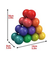 3D Gökkuşağı Renkli Plastik Eğitici Dekompresyon Toplar