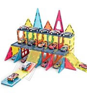 Magnetic Tiles Otopark Manyetik Yapı Blokları 112 Parça