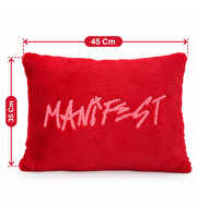 Manifest Kırmızı Peluş Kırlent 35×45 Cm