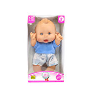 Bebiş Et Bebek Tekli Kutu Mavi Tişörtlü  Gri Pantalonlu