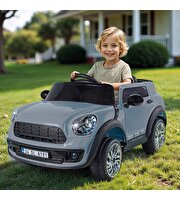 Dolu Oyuncak Ride On Kumandalı 12 Volt Akülü Araba Gri