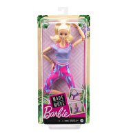 Barbie Sonsuz Hareket Bebeği Mor Renkli Spor Kıyafeti ile Sarışın GXF04