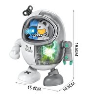 Işıklı Müzikli Robot Kedi T-1A Beyaz