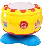 Pilli Işıklı Kaya Davul Sarı 16 Cm