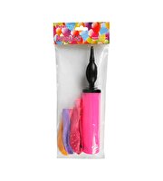 Parti Balon Pompa Seti Pembe