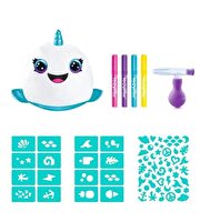 Airbrush Plush Sürpriz Squishy Paint Bucket Narwhal