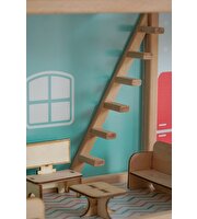 Ahşap Merdivenli Ev 1003 Mavi