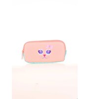 Kaukko Kids 3 Bölmeli Cute Face Cat Kalem Çantası