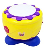 Pilli Işıklı Kaya Davul Sarı 16 Cm